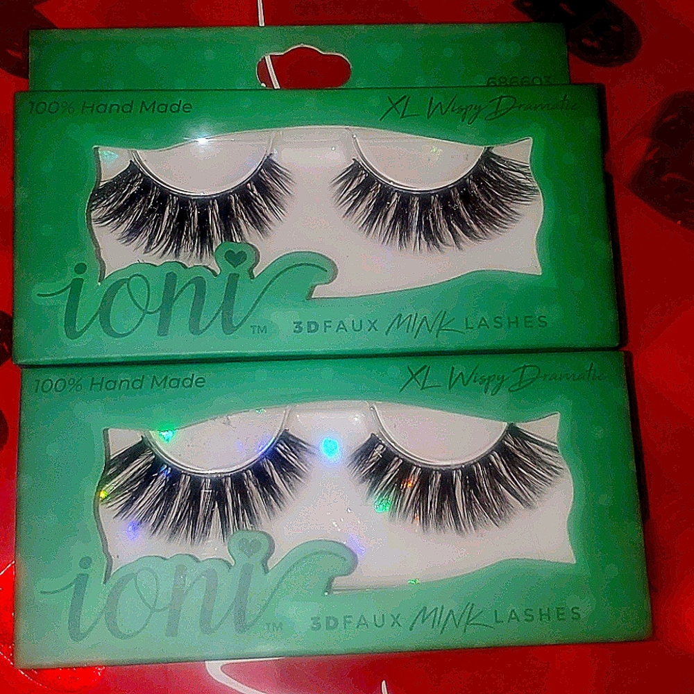 Ioni 3D Faux Mink Lashes XL Wispy Dramatic 2 Set